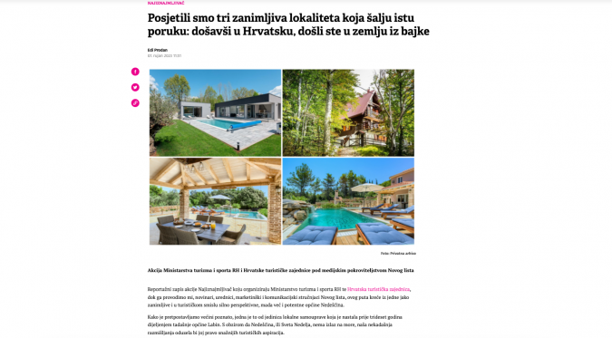 novilist.hr, Complex Villas Alison Deluxe Županići